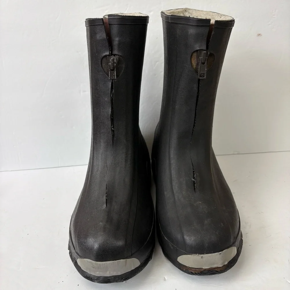 Vintage Red Wing Black Rubber Overboot Overshoe Galoshes Winter Rain Boots Men 9